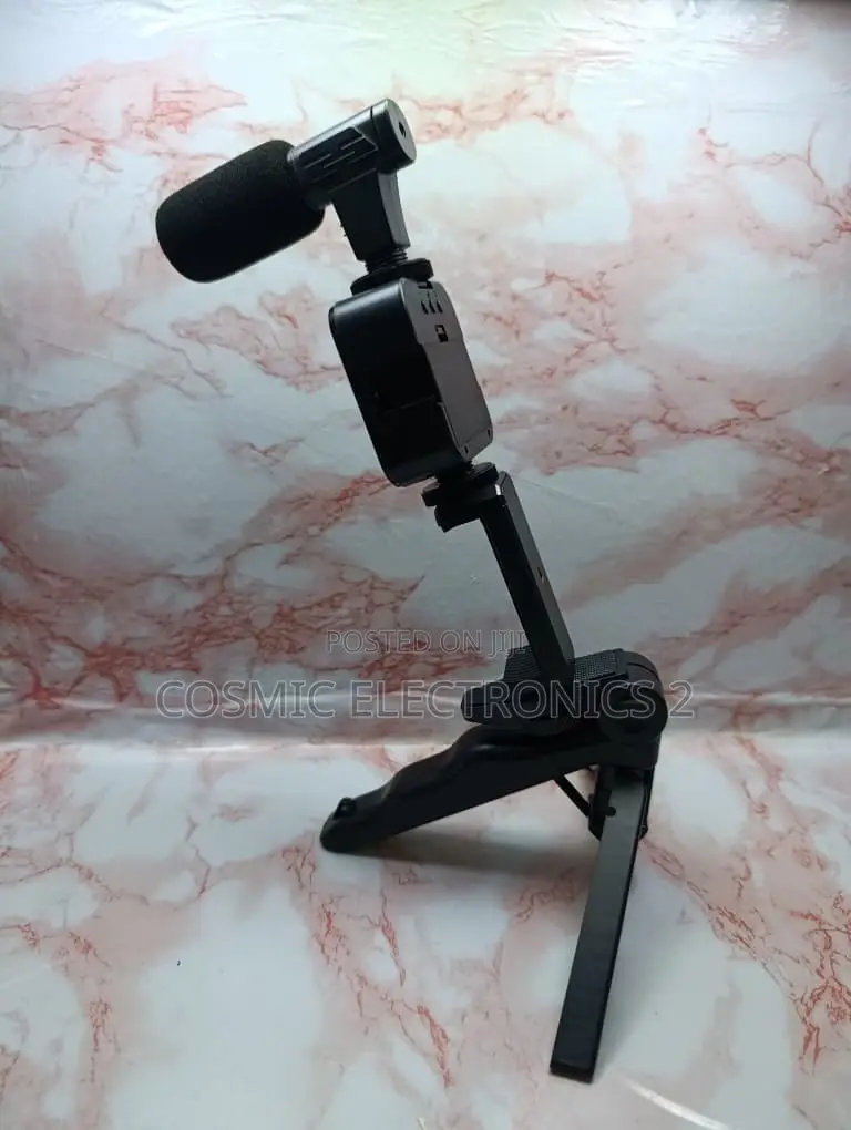 Professional AY-49 Video Making Kit With Microphone, LED Light