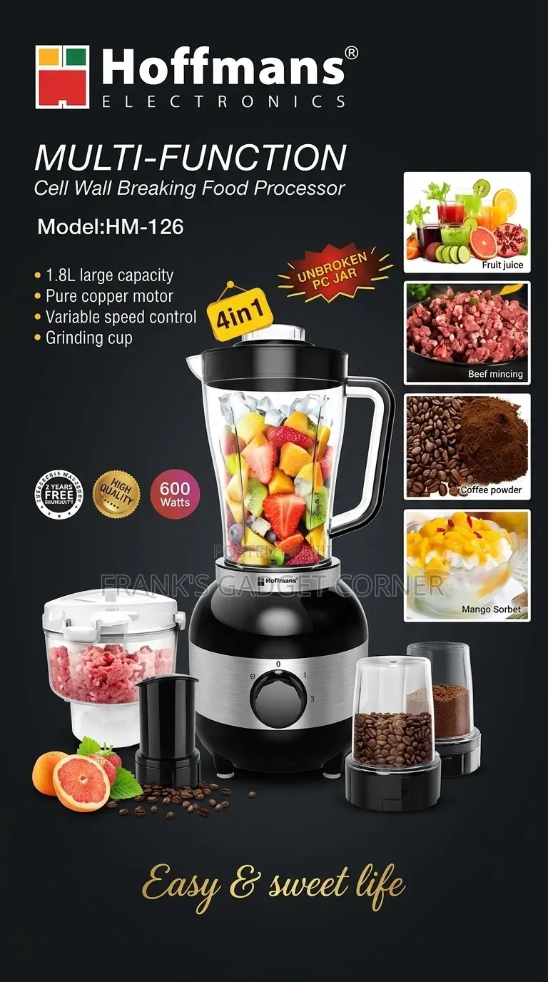 Hoffmans 4-in-1 Multi-Function Blender