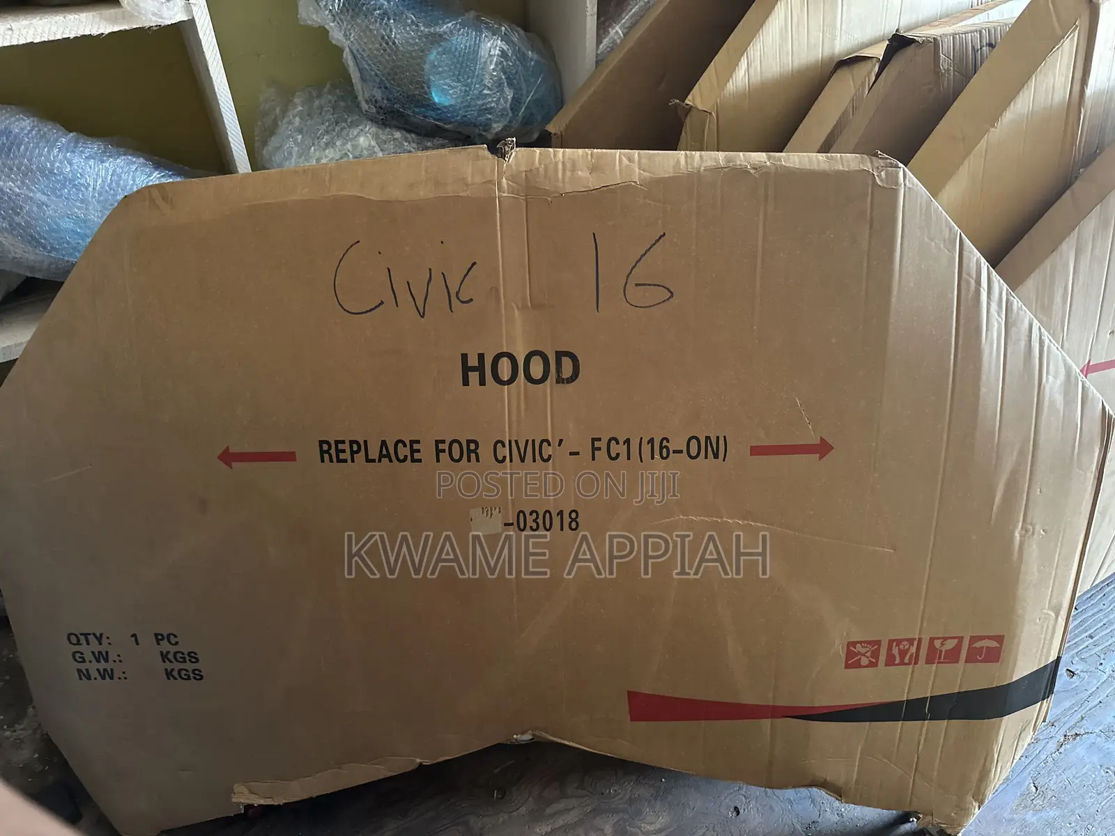 Honda Civic 2016,2017,2018,2019,2020,2021 Bonnet/ Hood