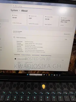 New Laptop Alienware M16 R2 32GB Intel Core Ultra 7 SSD 1T