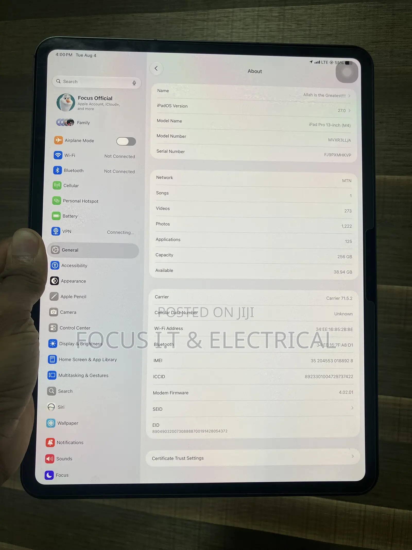 Apple iPad Pro 13 (2024) 256 GB Gray