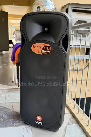 Voyz YZ-EAB15200 2x15” Rechargeable Active BT Speaker