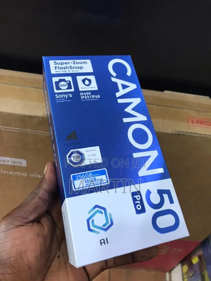 New Tecno Camon 50 Pro 256 GB Black