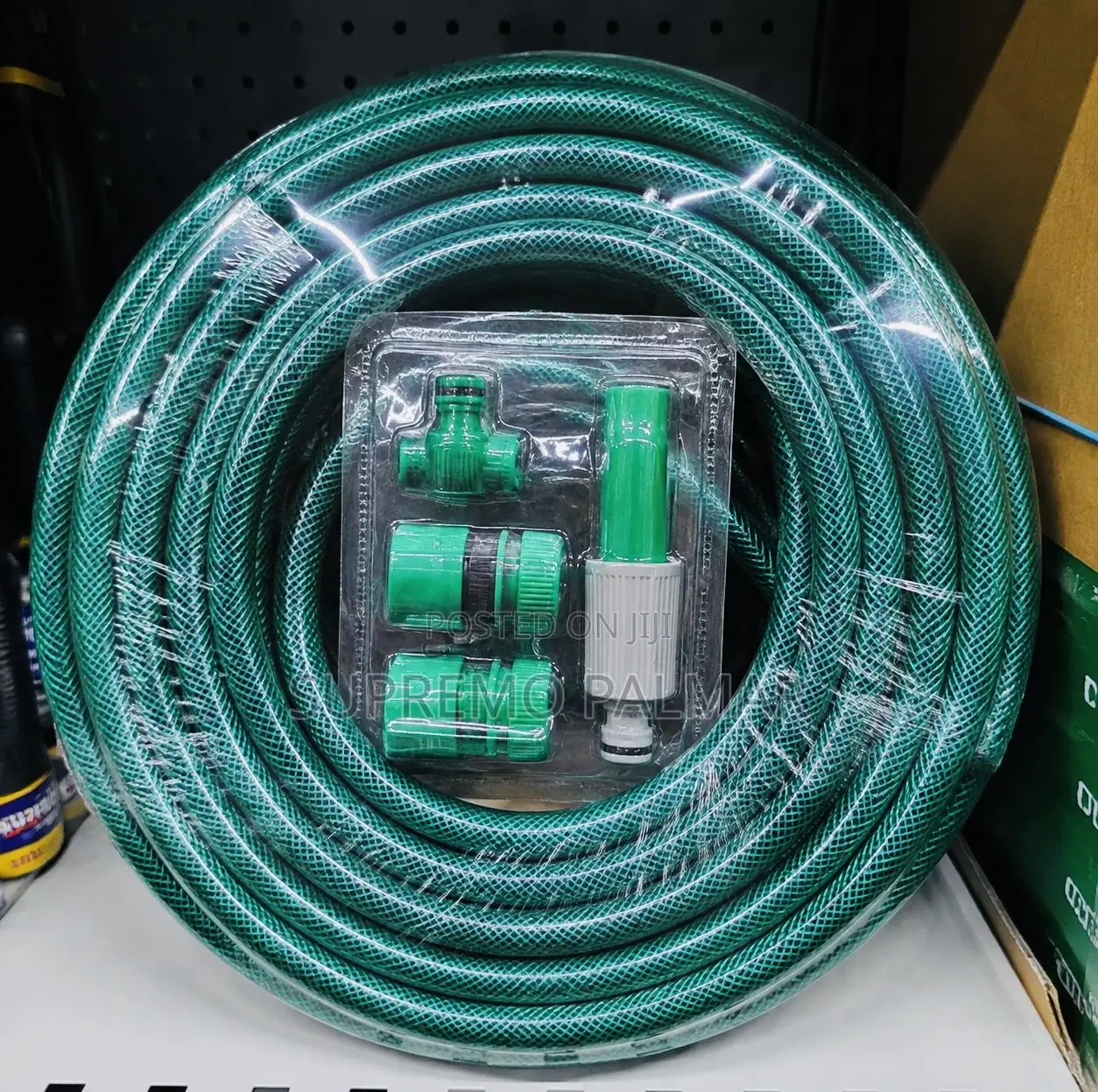 Flexible Braided Garden Hose Set - Nozzle + Connectors - Heavy Duty