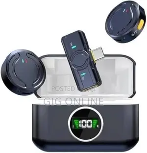 Dual Wireless Lapel Mic With Digital LED Case