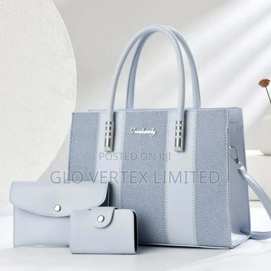 Women's 3-Piece PU Leather Handbag Set – Tote, Shoulder Purse
