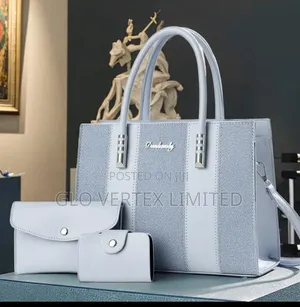 Women's 3-Piece PU Leather Handbag Set – Tote, Shoulder Purse