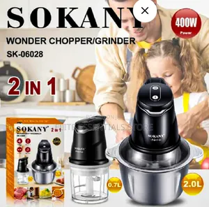 High Quality 2 in 1 Chopper Grinder Food Processor Blender
