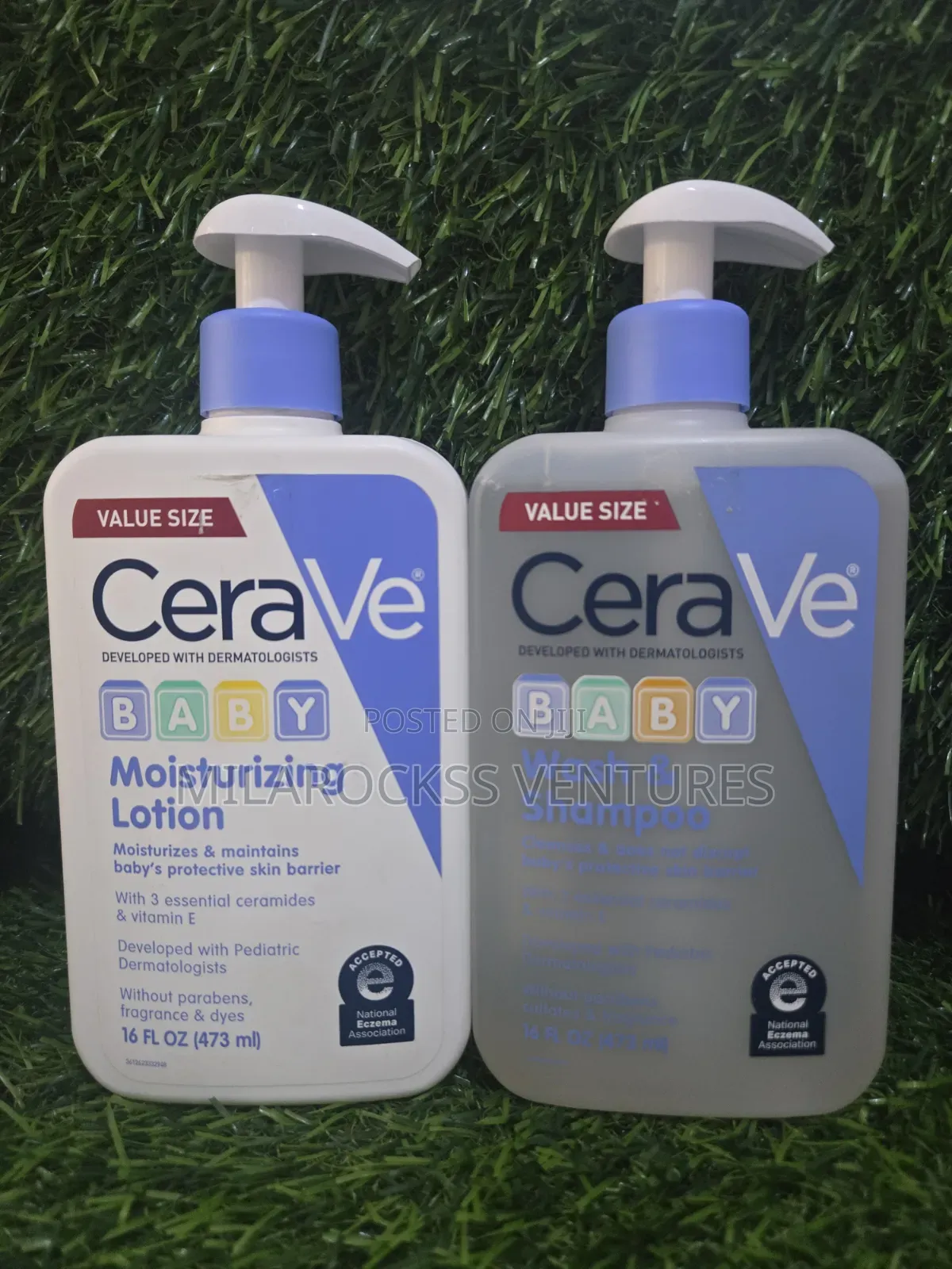 CeraVe Baby Moisturizing Set. (Lotion and Wash Shampoo.) 473ml Each.