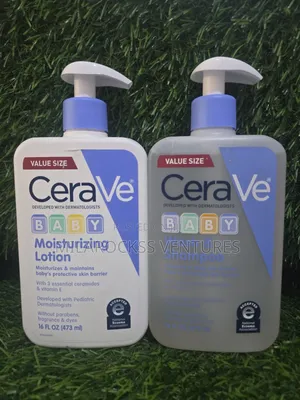 CeraVe Baby Moisturizing Set. (Lotion and Wash Shampoo.) 473ml Each.