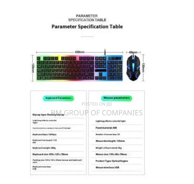 T9 Luminous Keyboard Mouse