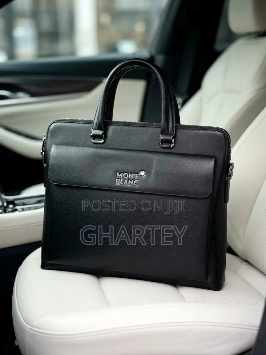 Premium Men's Luxury Business Briefcase - Elegant Black Office Bag