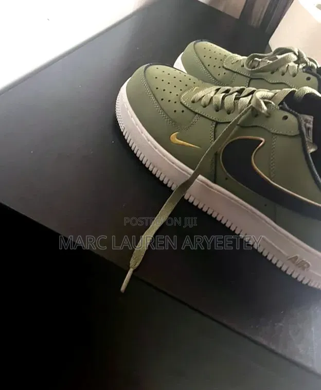 Nike Air Force 1 '07 LV8 "Double Swoosh" – Olive/Black/Gold