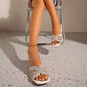 Premium Quality Ladies Chunky Heel Buckle Slippers