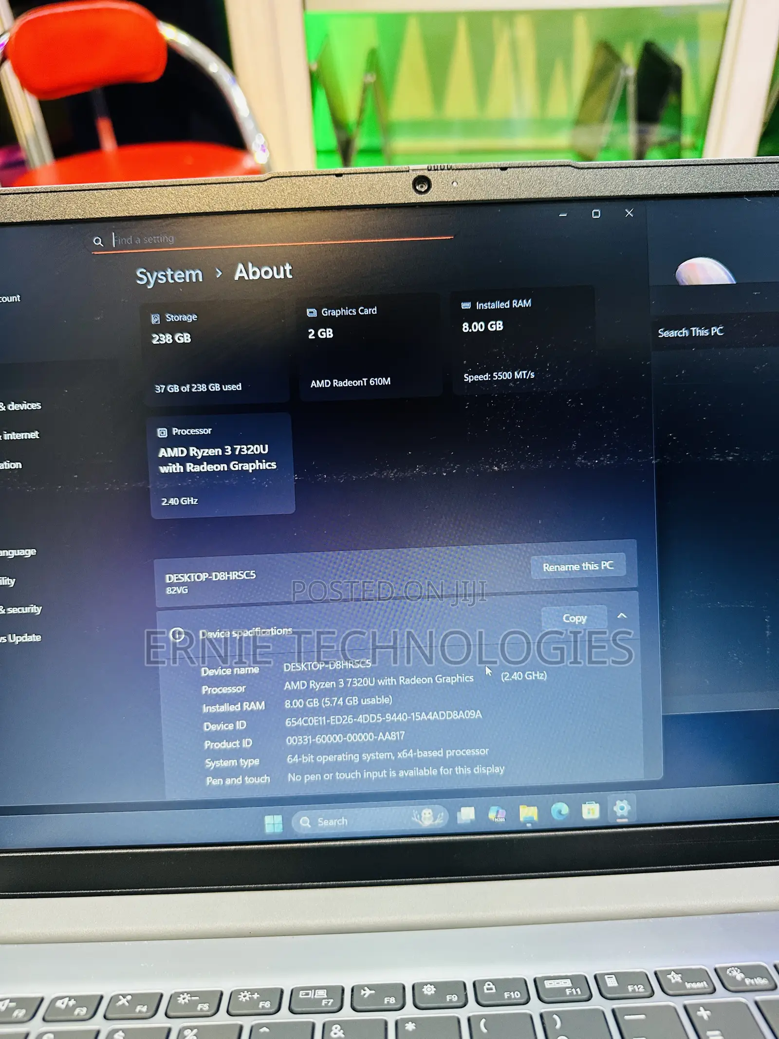 Laptop Lenovo IdeaPad 1 8GB AMD Ryzen 3 SSD 256GB