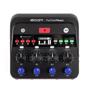 Zoom PodTrak P4next Podcast Recorder With 4 Input + AI Noise Reduction