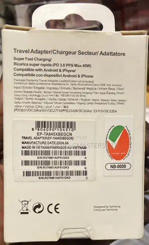 Samsung 45W PD USB-C Super Fast Charger Adapter | Black White