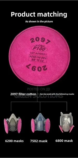 2097 P100 Filter Cartridges – High-Efficiency Particulate