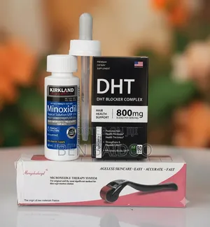 Kirkland Minoxidil DHT Blocker Derma Roller Combo (Perfect Kit)