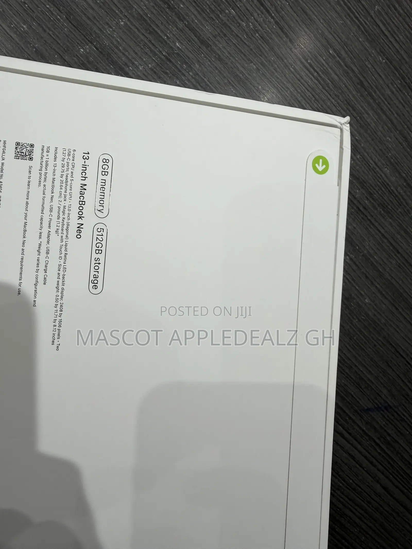 New Laptop Apple MacBook Neo 2026 8GB SSD 512GB