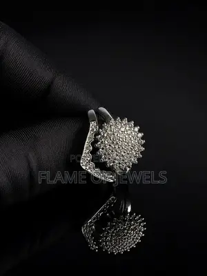 Sunflower Pave Pure Silver Ring