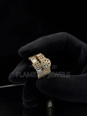 Royal Crown Multi Stone Wedding Ring Set