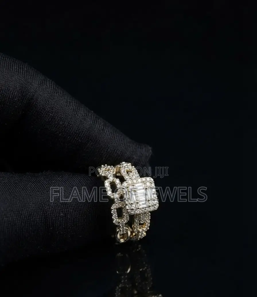 Opulent Gold Tone Wedding Rings