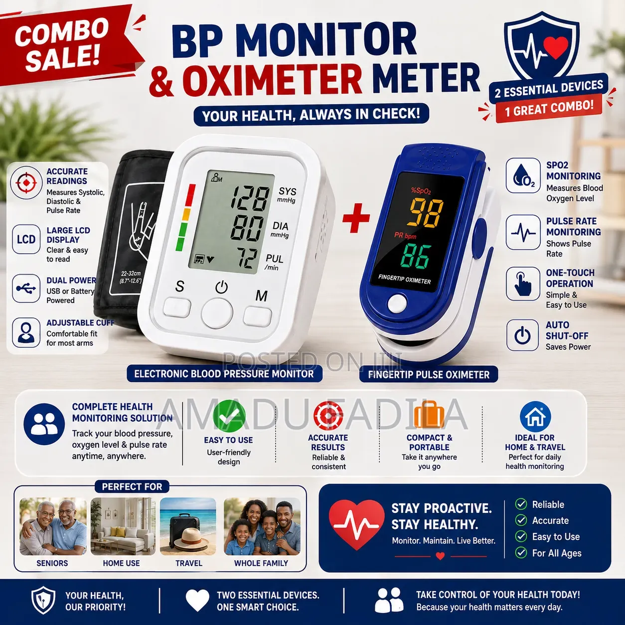 Digital BP Monitor and Pulse Oximeter