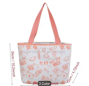 Cartoon Doodle Print Tote Bag