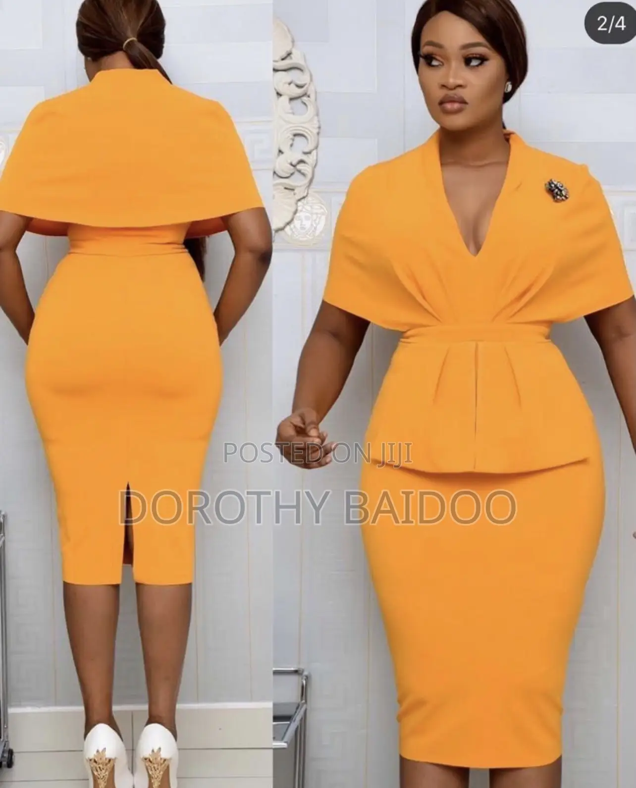 Yellow Fitting Dress Medium Size to 2xl