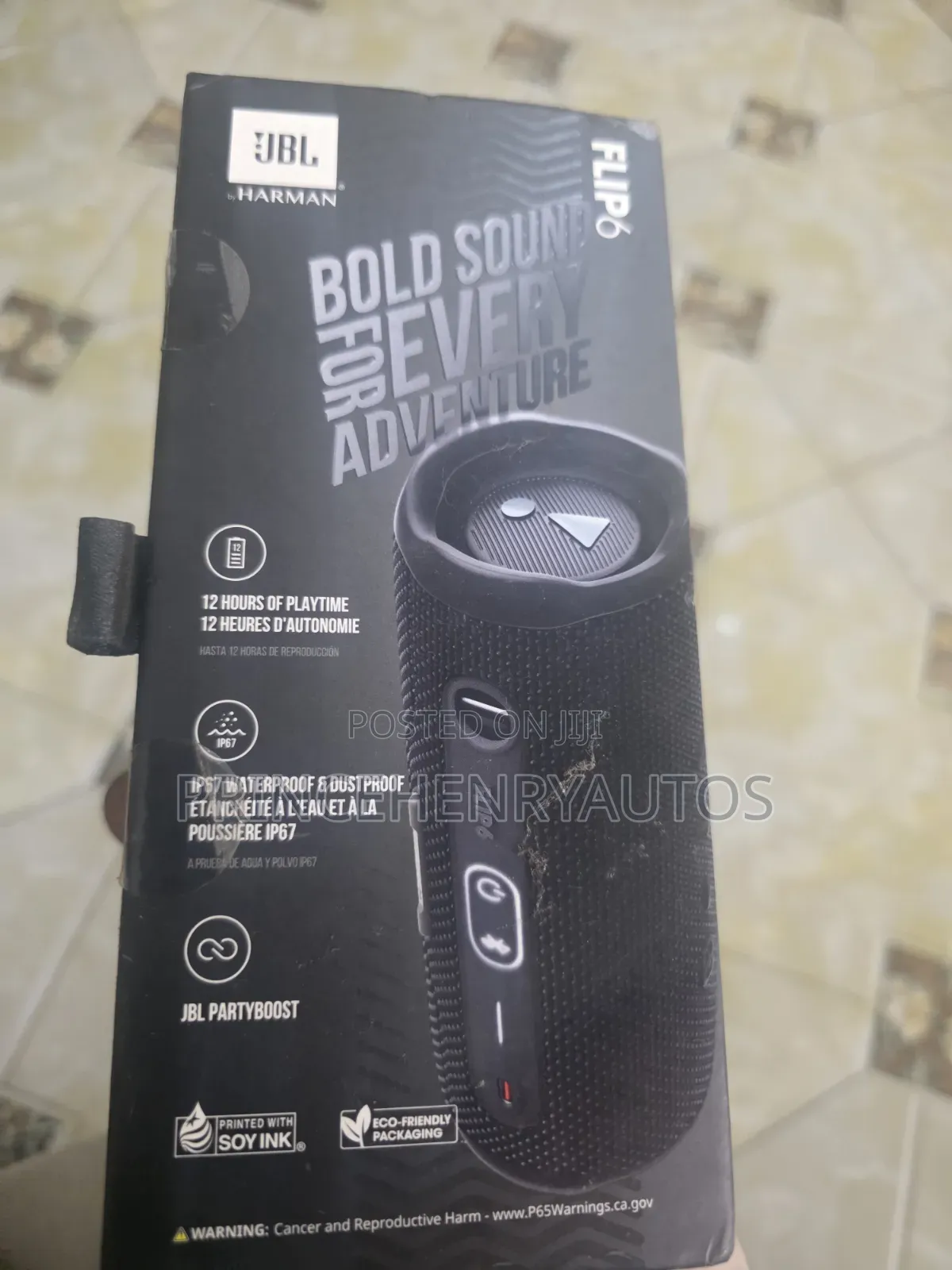JBL Flip 6 Waterproof Wireless Bluetooth Speaker Black