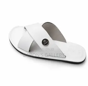White Leather Slippers