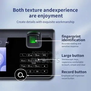 Facial Recognition Attendance Machine With Backup Battery
