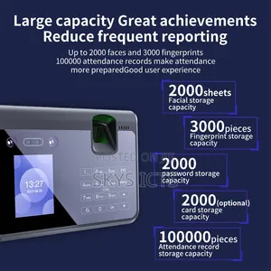 Facial Recognition Attendance Machine With Backup Battery
