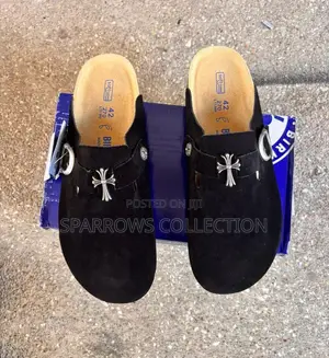 Chrome Hearts X Birkenstock Boston Clogs(Suede Black)