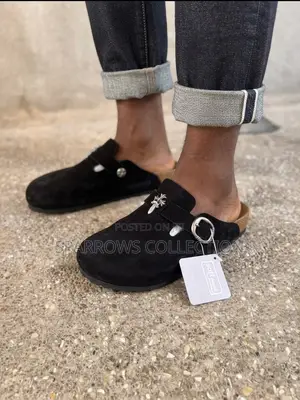 Chrome Hearts X Birkenstock Boston Clogs(Suede Black)
