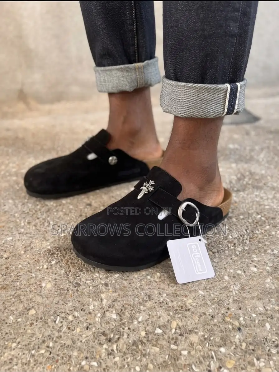 Chrome Hearts X Birkenstock Boston Clogs(Suede Black)