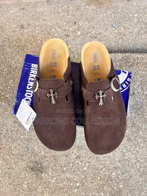 Chrome Hearts X Birkenstock Boston Clogs(Suede Coffee Brown)