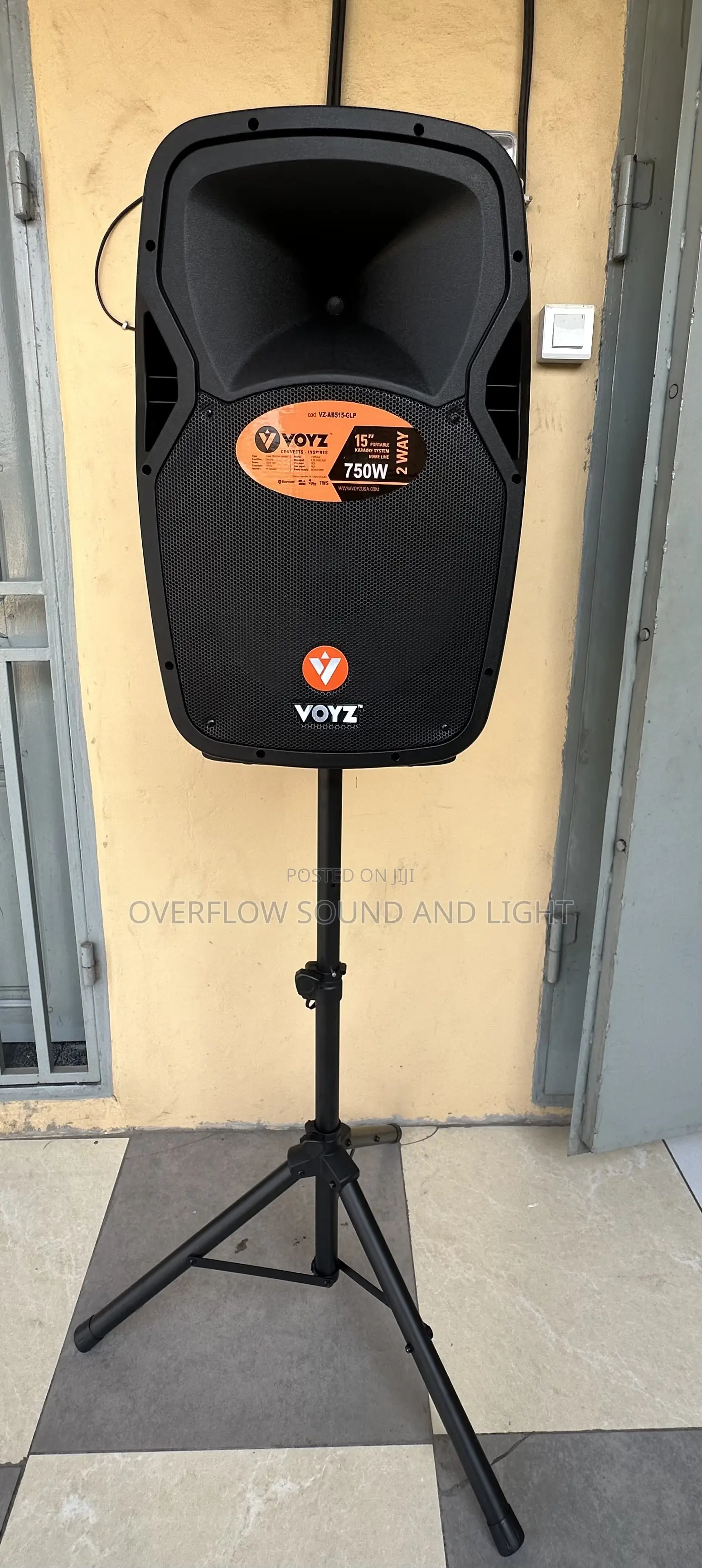 Voyz 15-Inch 750w 2way Portable Bluetooth Speakers