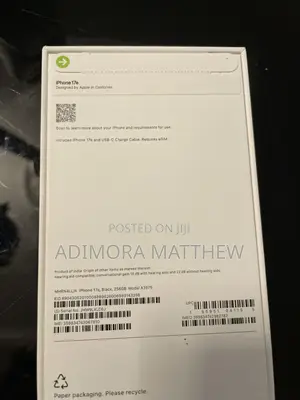 New Apple iPhone 17e 256 GB Black