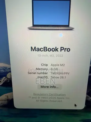 Laptop Apple MacBook Pro 2022 M2 8GB Apple M2 SSD 256GB