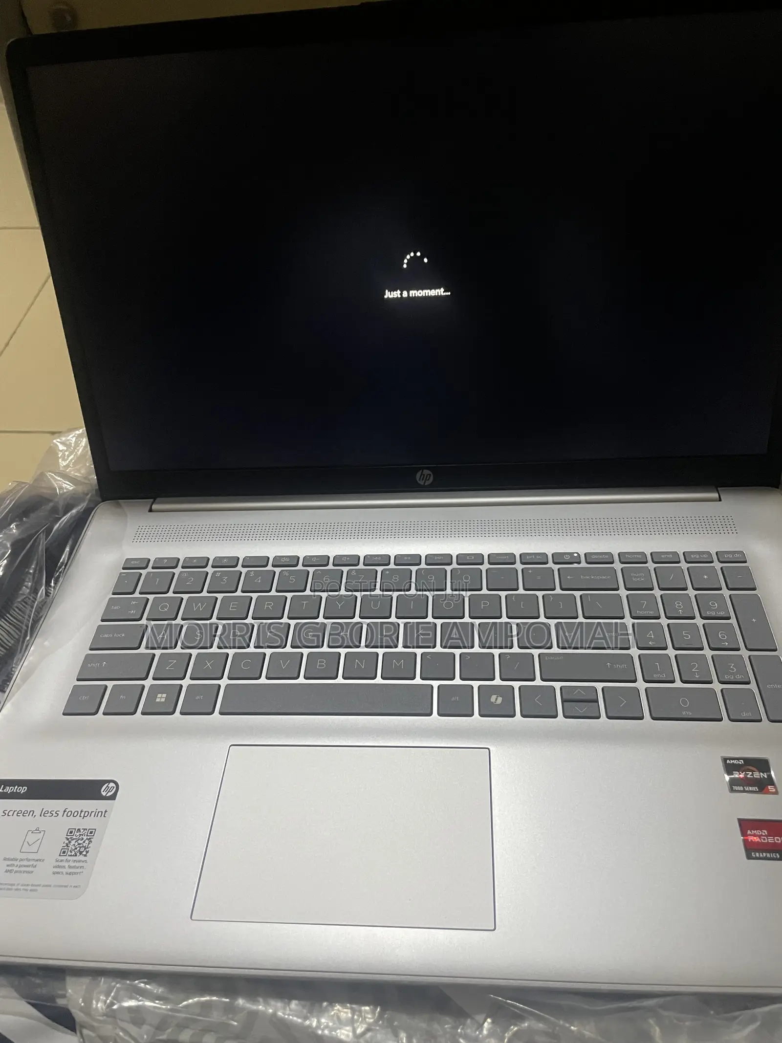 New Laptop HP 8GB AMD Ryzen 5 SSD 500GB