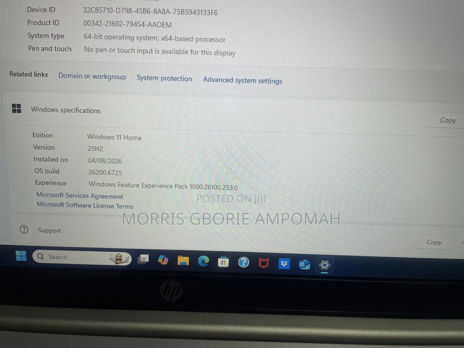 New Laptop HP 8GB AMD Ryzen 5 SSD 500GB