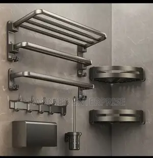 Foldable Top Shelf Towel Bar