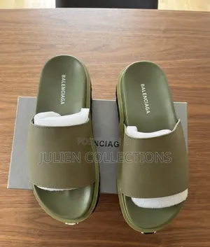 Balenciaga Slide Black and Amry Green