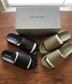 Balenciaga Slide Black and Amry Green