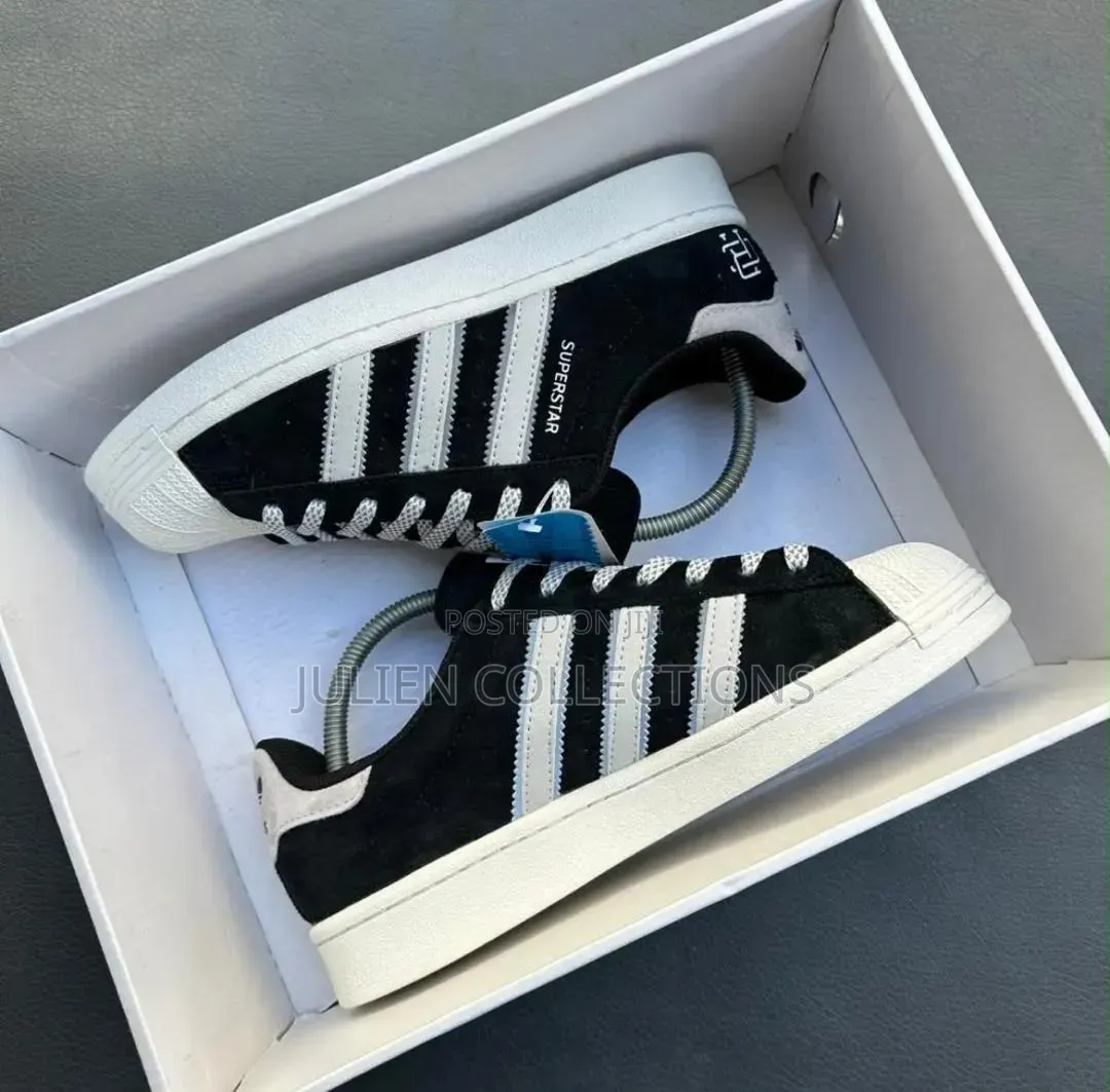 Adidas Superstar Black Leather N White