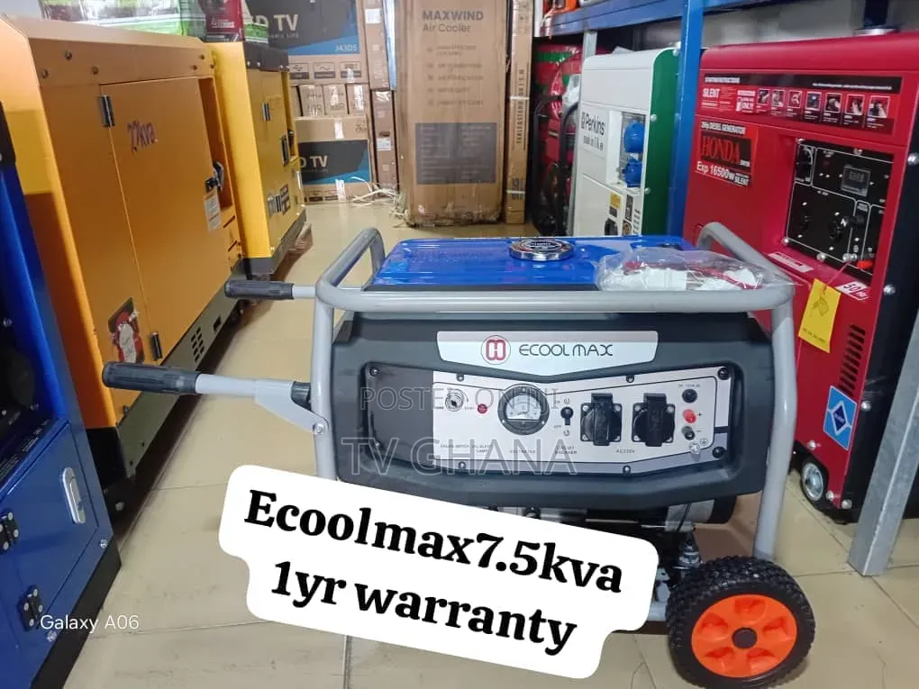 Ecoolmax 7.5kVA Key Start Generator – Fuel Efficient7.5kva