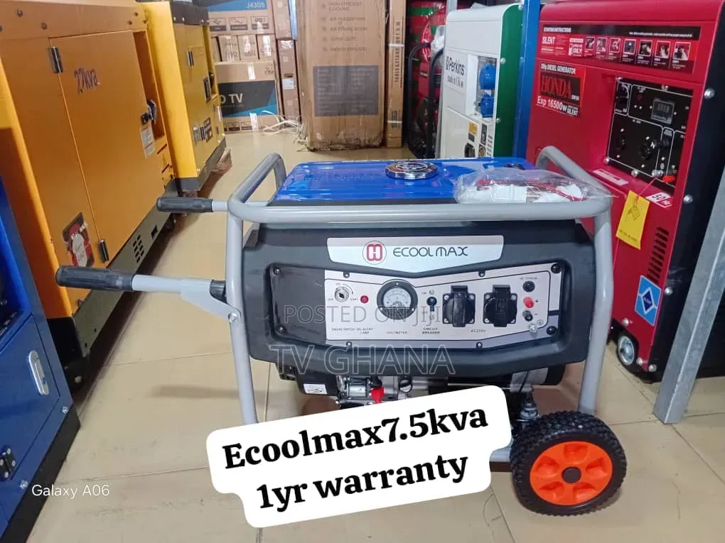 Ecoolmax 7.5kVA Key Start Generator – Fuel Efficient7.5kva