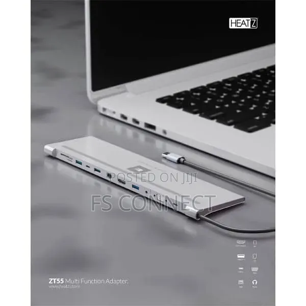 Heatz ZT55 12-in-1 USB-C Multimedia Adapter